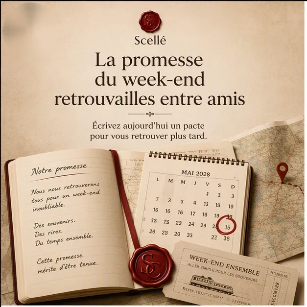La promesse du week-end retrouvailles entre amis | Scellé