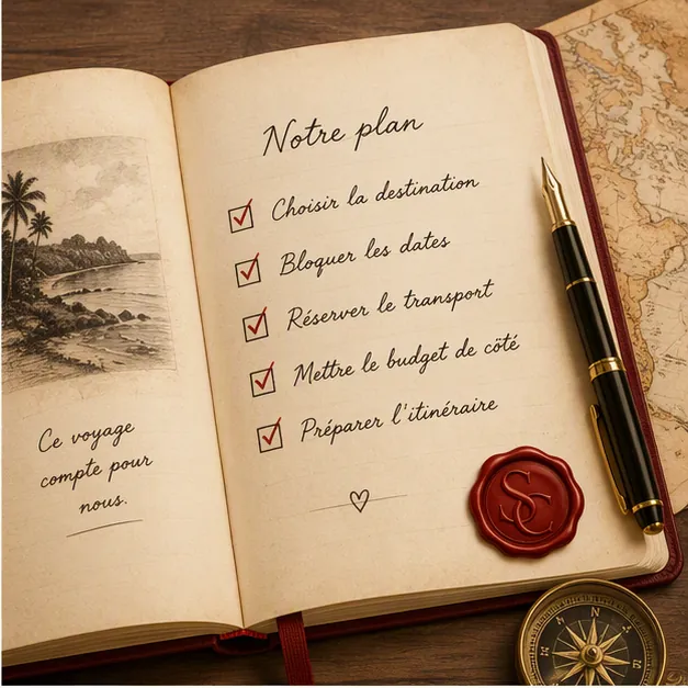 Préparation du voyage en couple