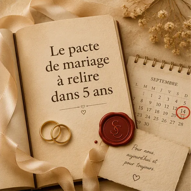 Le pacte de mariage à relire dans 5 ans | Scellé